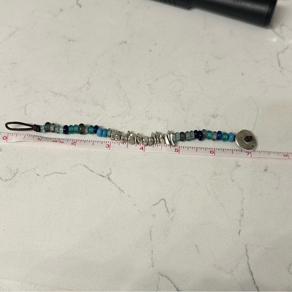 UNO de 50 Silver and Blue Beaded Bracelet - Picture 4 of 5